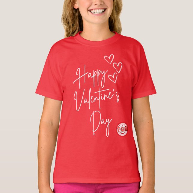 TQM - Happy Valentine's Day T Shirt (Framsida)