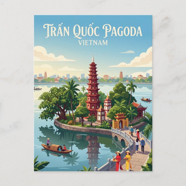 Trấn Quốc Pagoda Vietnam Vykort (Framsida)