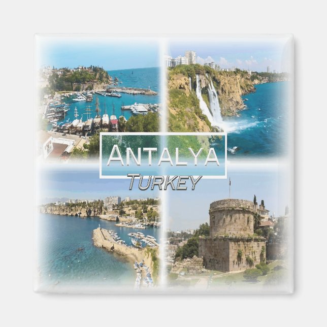 TR0027 Europa, Turkiet, Antalya, Fridge Magnet (Framsidan)