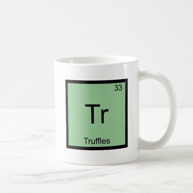 Tr - Tryffel Rolig Kemielement Symbol T-shirt Kaffemugg (Höger)