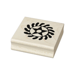 Trä Adinkra (Life Transformation) Rubber Frimärke Stämpel