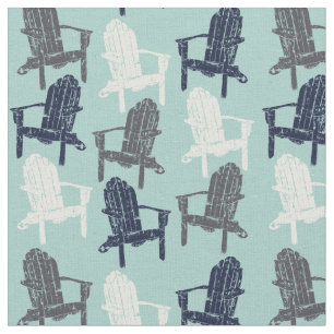 Trä, Adirondack Chairs marin, Aqua Blue Patternat Tyg