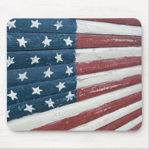 Trä American Flagga Musmatta