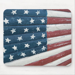Trä American Flagga Musmatta