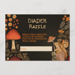 Trä Animal Enchanted Diaper Raffle Tilläggskort
