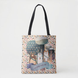 Trä Animals Vild 1 Tote Personlig Tygkasse