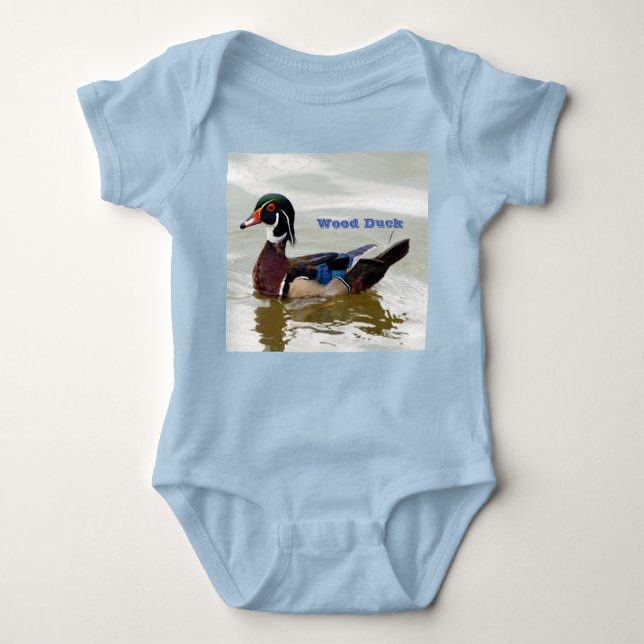 Trä Anka för Baby T Shirt (Framsida)