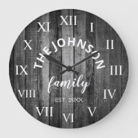 Trä Anpassningsbar Family Namn Rustic Farmhouse