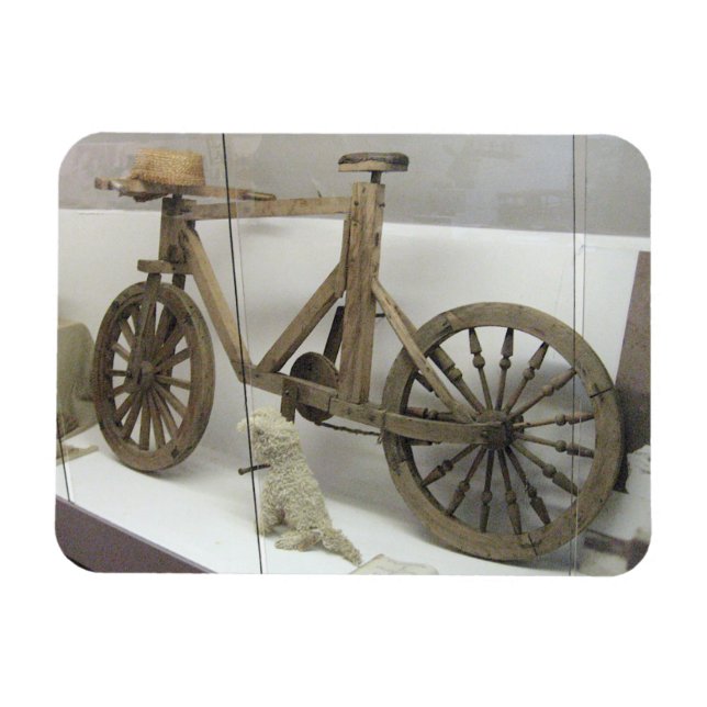 Trä Bicycle, Rumsiskes Museum, LITAUEN - Magnet (Horisontell)