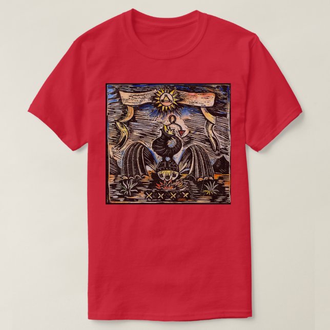 Trä Block Skriv ut Alchemy Classic TShirt T Shirt (Design framsida)