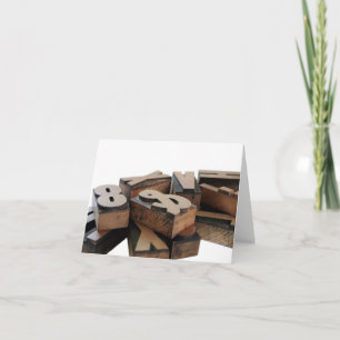 trä brev notecard kort