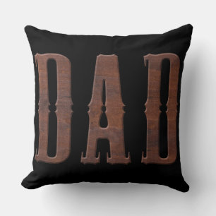 Trä Carved Brev PAPPA FARS DAG Kudde