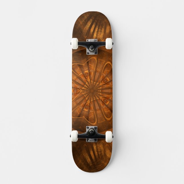 Trä Carving Mini Skateboard Bräda 18,5 Cm (Framsida)