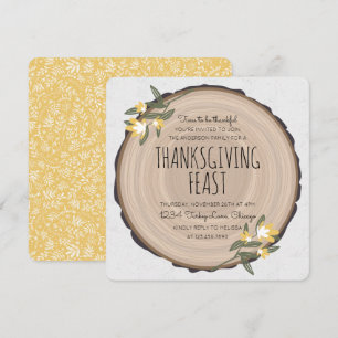 Trä Carving Thanksgiving Inbjudan