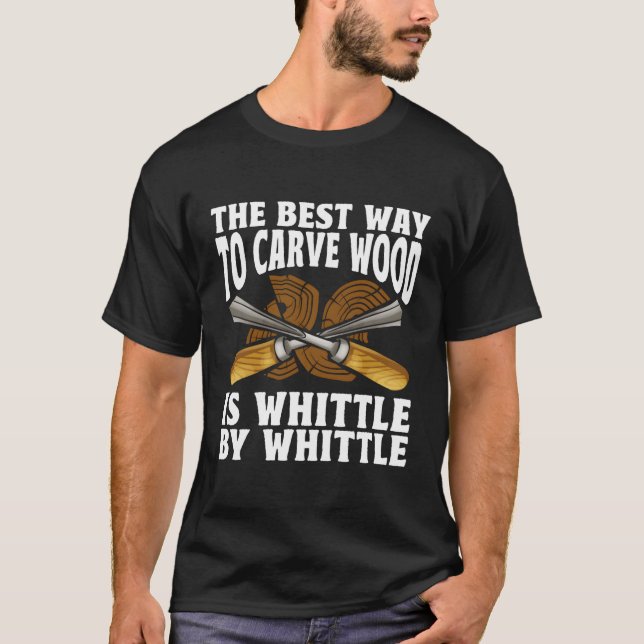 Trä Carving Woodworking T Shirt (Framsida)