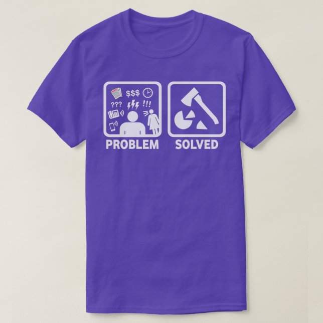 Trä Chopping Funny Problemlösad Shirt T (Design framsida)