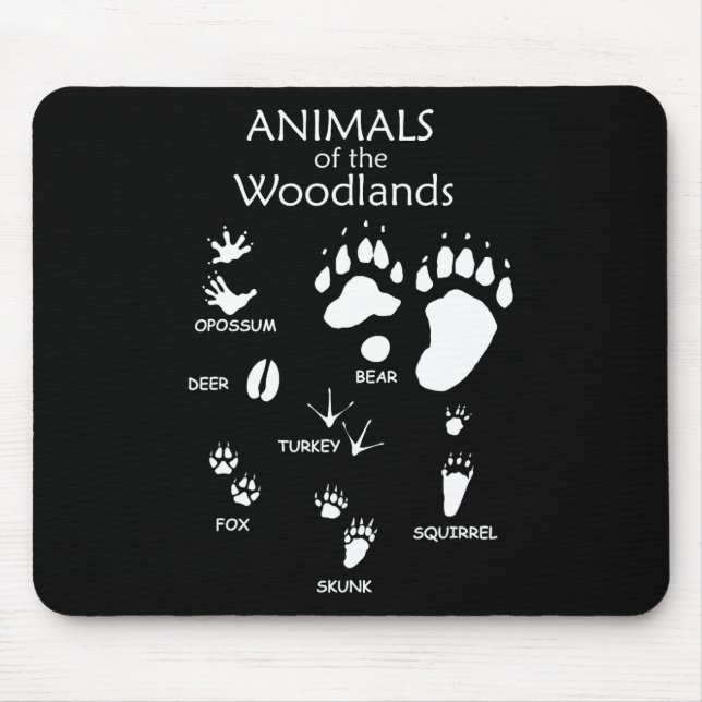 Trä Cute Animal Paw Skriv ut Musmatta (Framsidan)