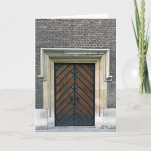Trä Doors - London Greeting Card Kort