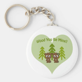 Trä du är min bäaver Kärlek Nyckelring
