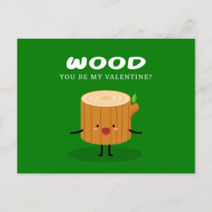 Trä du är min Valentine KÄRLEK Helg Vykort
