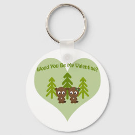 Trä du är min Valentine Nyckelring