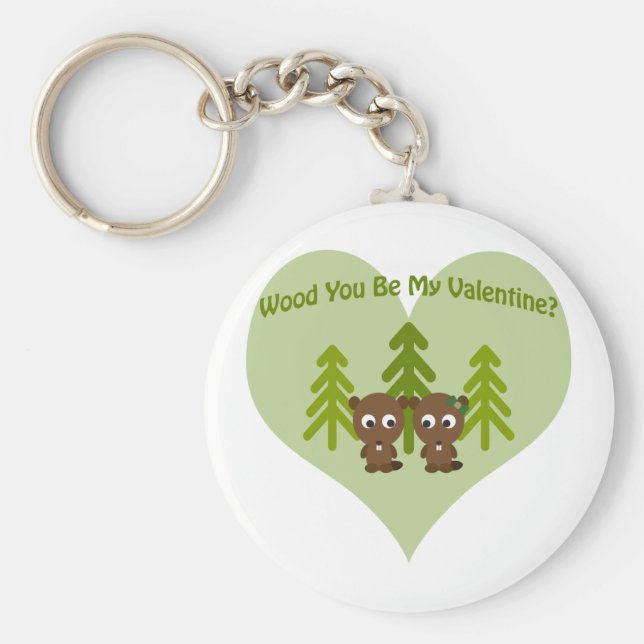 Trä du är min Valentine Nyckelring (Framsidan)