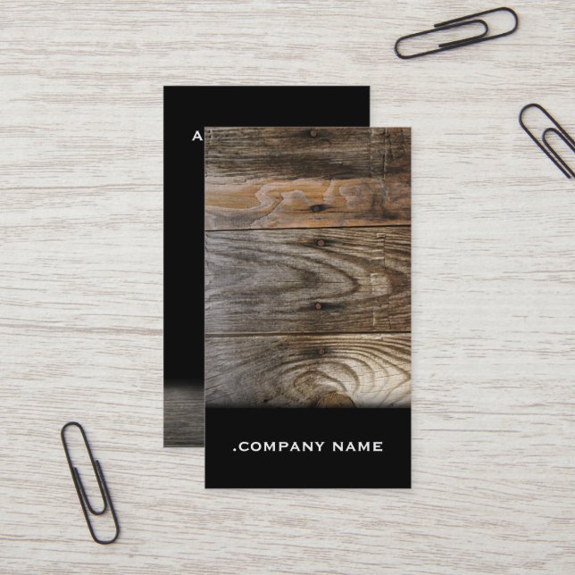 Trä - elegant visitkort (Fram/Back In Situ)