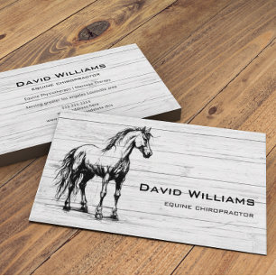Trä Equine Chiropractor Physioterapist Visitkort