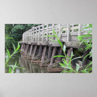 Trä Foot Bridge Poster