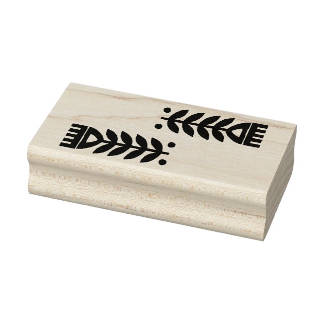 Trä Frimärke - Scandinavian Folk Flowers Stämpel (Stämpel)