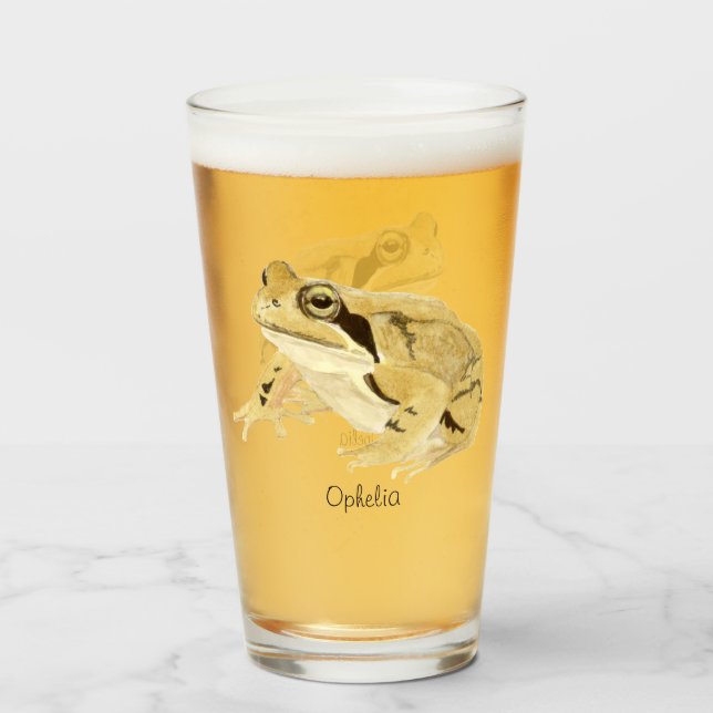 Trä Frog Glaskopp (Framsida fylld)