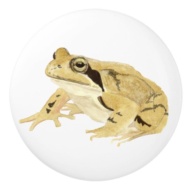 Trä Frog Knopp (Framsidan)