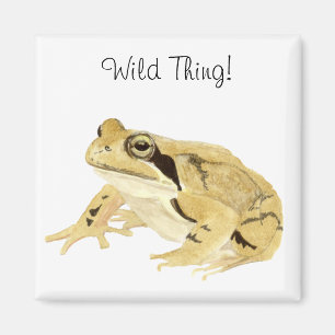 Trä Frog Magnet