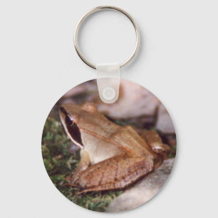 Trä Frog Nyckelring