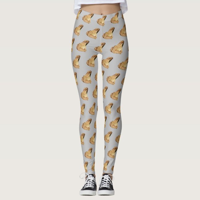 Trä Frog Watercolor Leggings (Framsida)