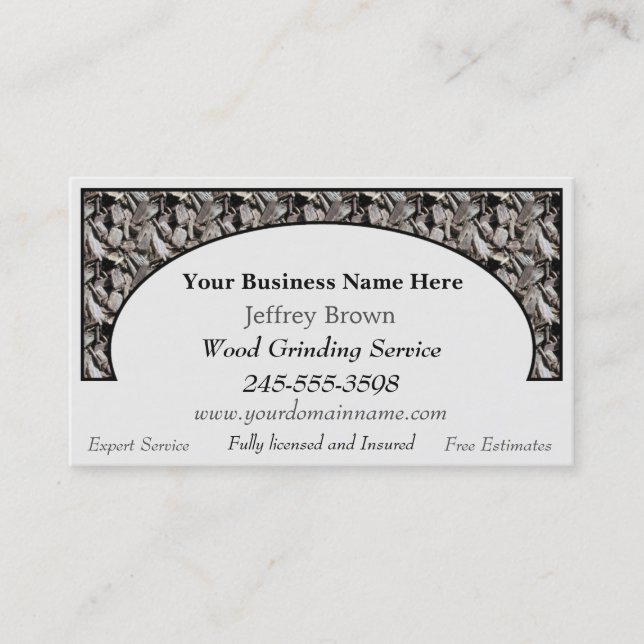 Trä gå i flisor visitkortar visitkort (Framsida)