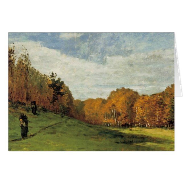 Trä Gatherers Kant i skogen Hälsningskort (Framsidan Horizontal)