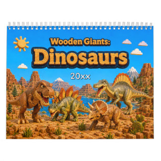 Trä Giganter: Dinosaurier | Färgrik Dinosaurie Väg Kalender