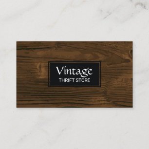 Trä Grain Black Ram Banner Visitkort