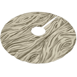 Trä Grain Board Fransk Oak Vin Barrel träd skirt Julgransmatta Borstad Polyester