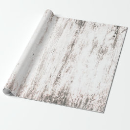 Trä Grain White Rustic Land Struktur Decoupage Presentpapper
