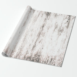 Trä Grain White Rustic Land Struktur Decoupage Presentpapper
