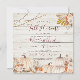 Trä Höstskördefest, Höstfest, Höstgemenskap Inbjudningar