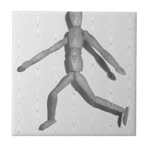 Trä Human Mannequin Kakelplatta