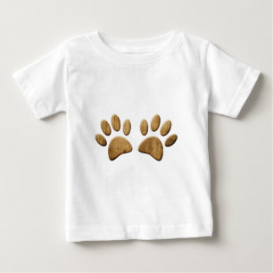 Trä Hund Paw-utskrift T Shirt