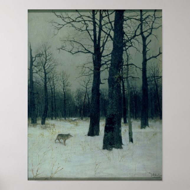 Trä in Winter, 1885 Poster (Framsidan)