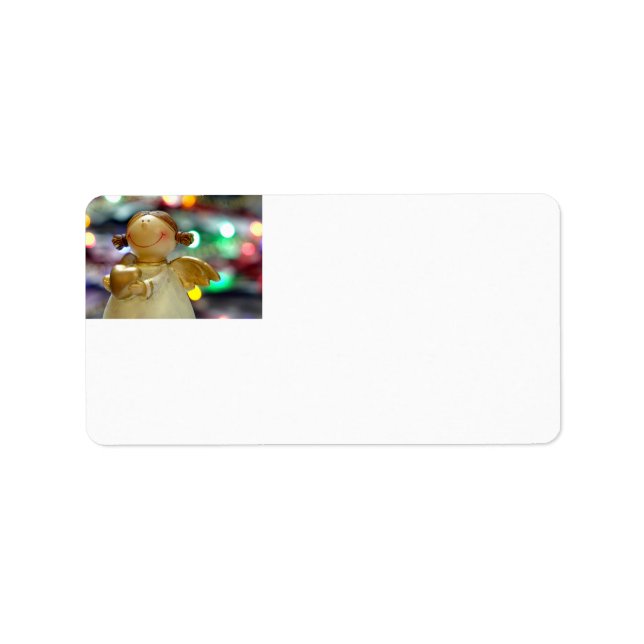 Trä julängel adressetikett (Framsidan)