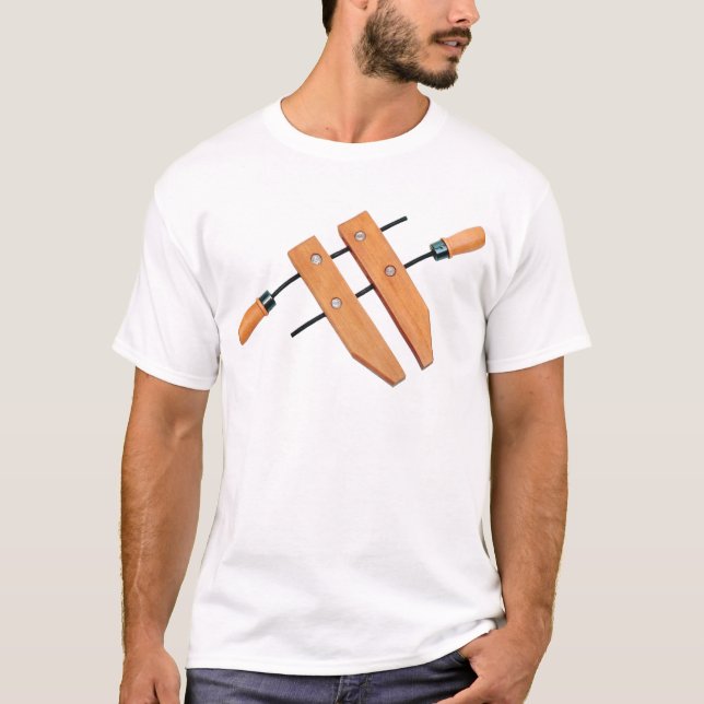 Trä klämmer fast t-shirt (Framsida)