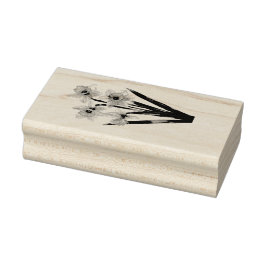 Trä konst stämpel vår narcissus