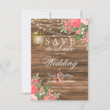 Trä, Lykta och Korallblomma - Spara Datum